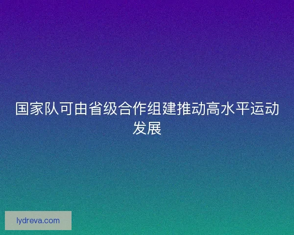 国家队可由省级合作组建推动高水平运动发展